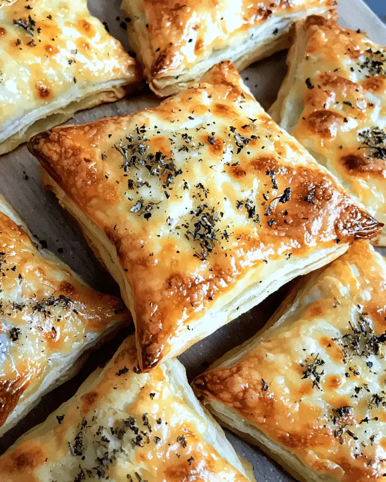 Feuilletés Pizza à la Mozzarella et Jambon 🍕🥐