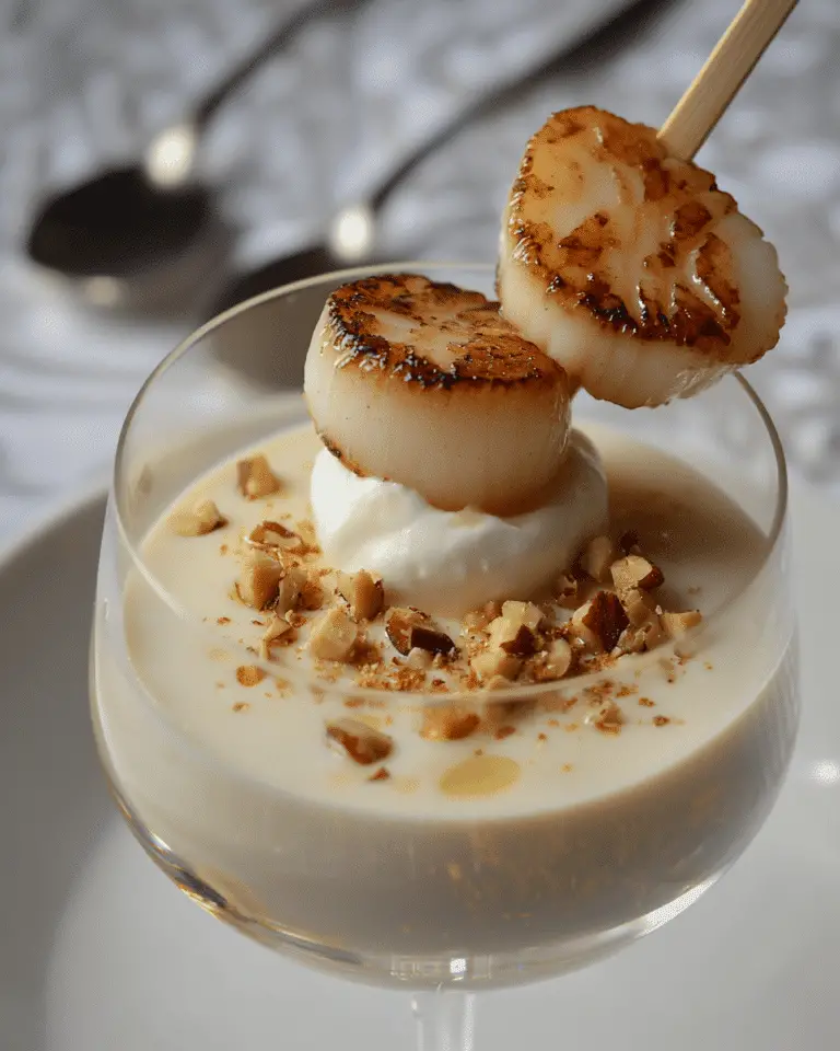 Doux Velouté de Panais aux Saint-Jacques Grillées : Un Plat Raffiné et Léger 🌰🍲