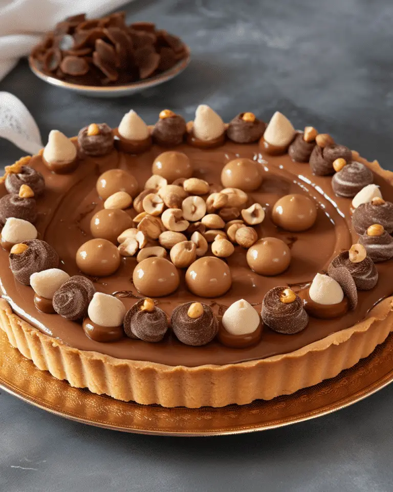 Tarte Croustillante Chocolat au Lait et Noisettes Grillées 🌰🍫