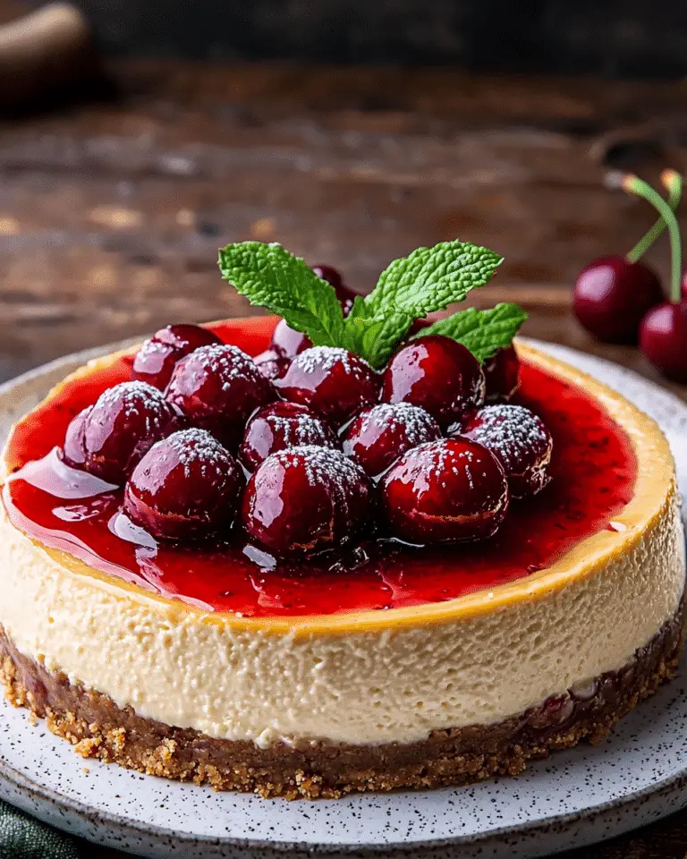Gâteau au Fromage et aux Cerises