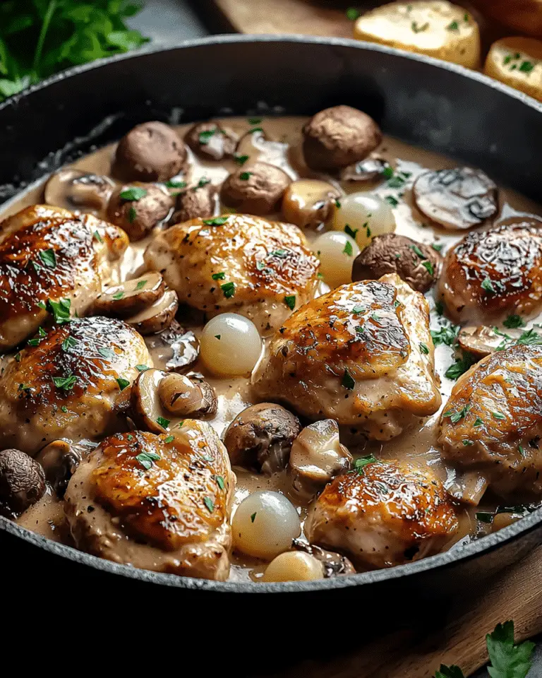 Fricassée de Volaille champignons à l’Ancienne