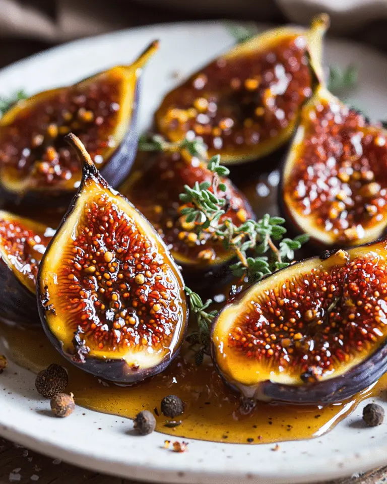 Figues rôties, caramélisées au miel et baies de Sichuan : rapide et délicieux !