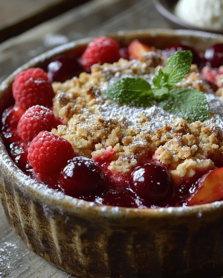 Crumble aux fruits rouges