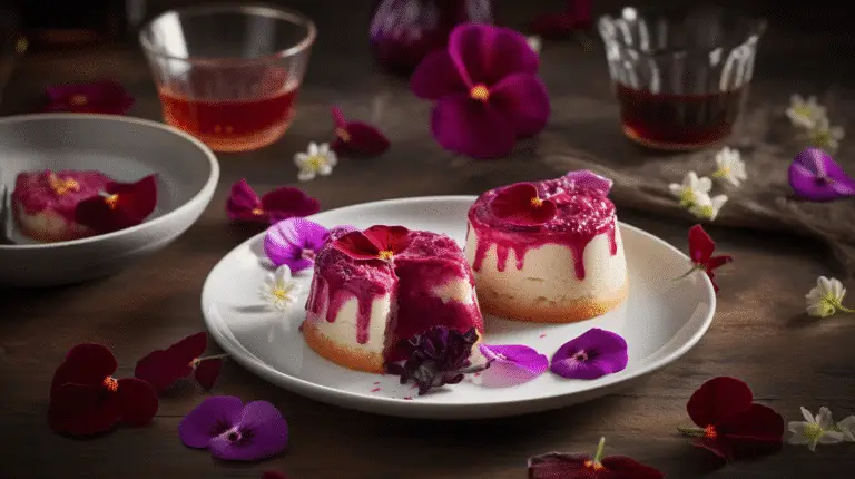 Gâteaux légers fromage blanc et hibiscus