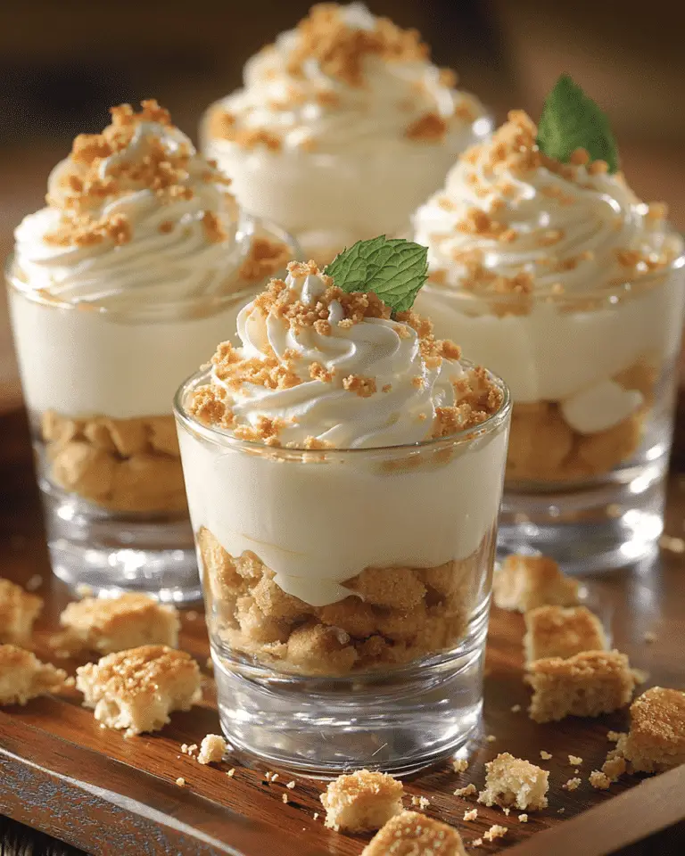 Verrines de crème vanillée et biscuits écrasés