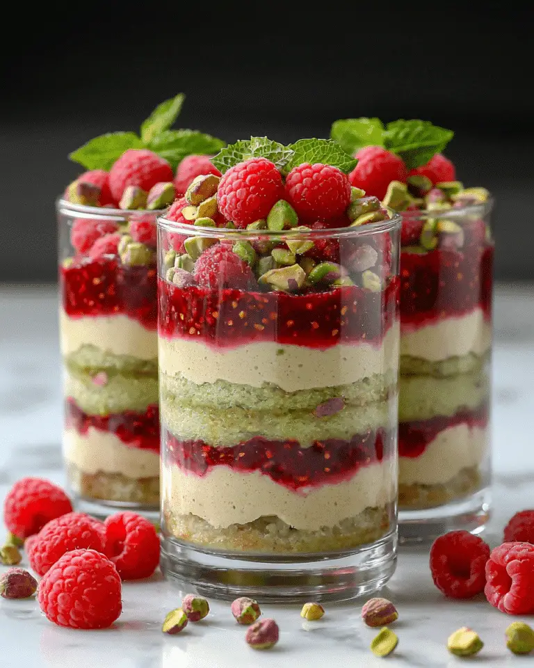 Verrines Pistache et Framboise