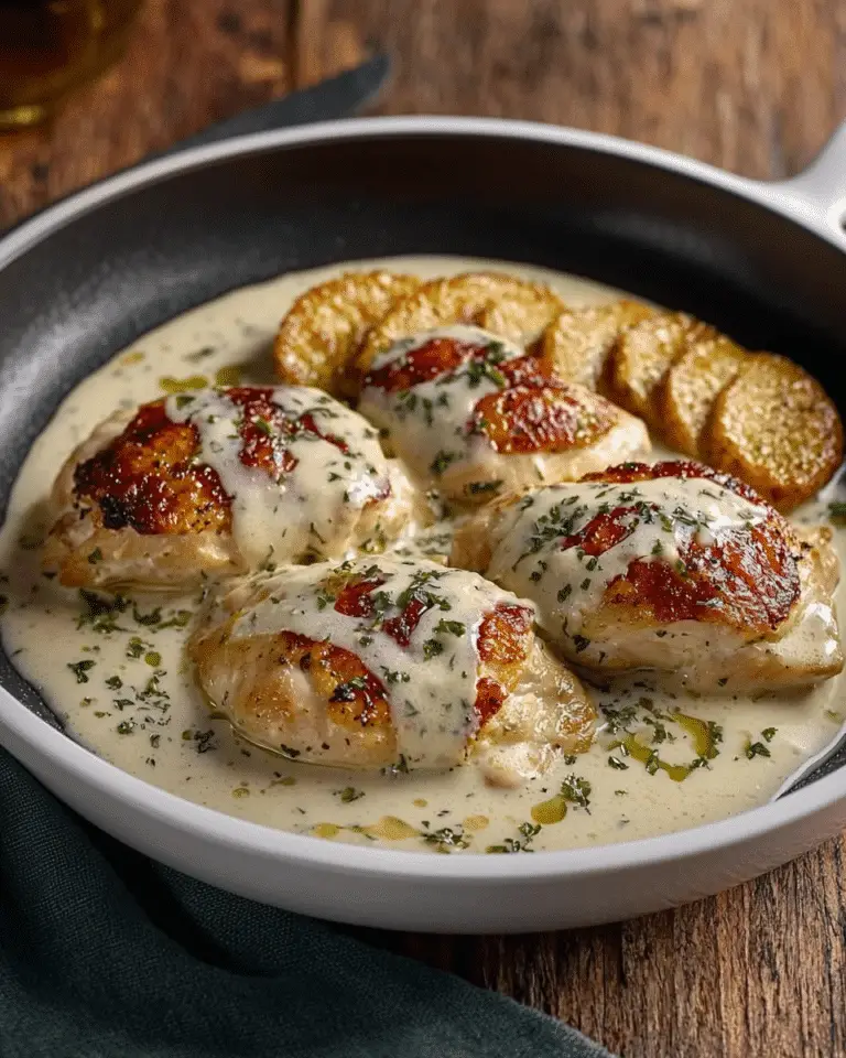 Poulet Mijoté à la Crème de Parmesan et Jambon de Parme – Recette Gourmande