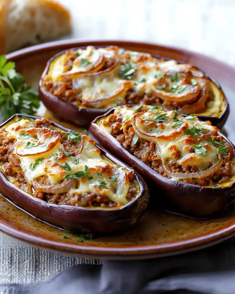 Aubergines farcies à la viande de boeuf hachée