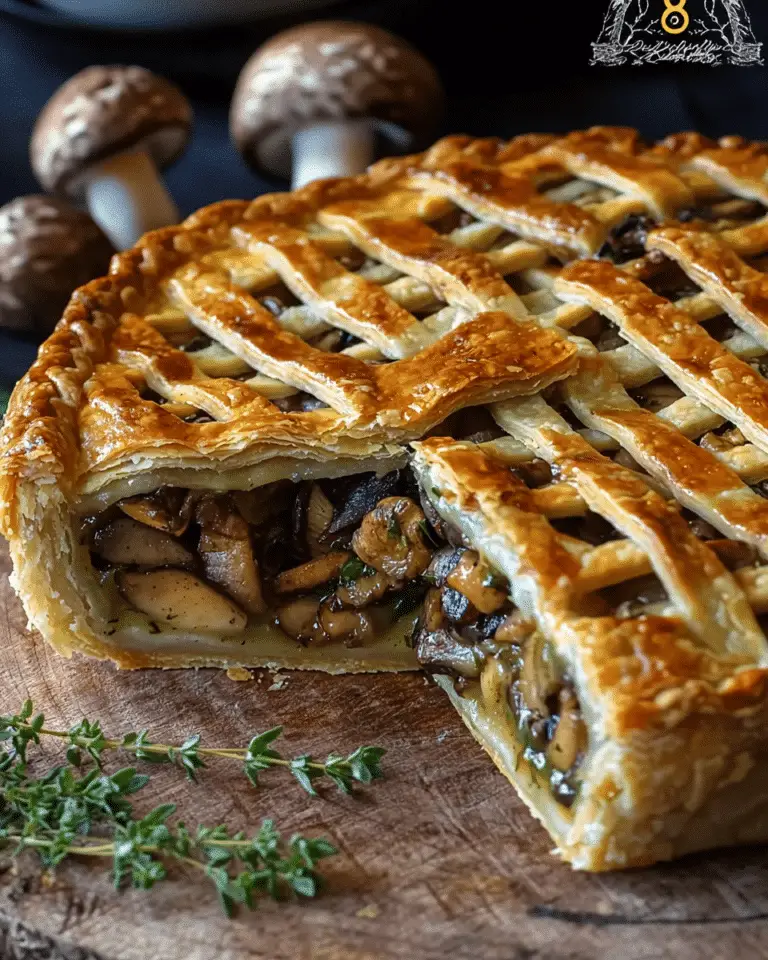 tourte forestière aux champignons
