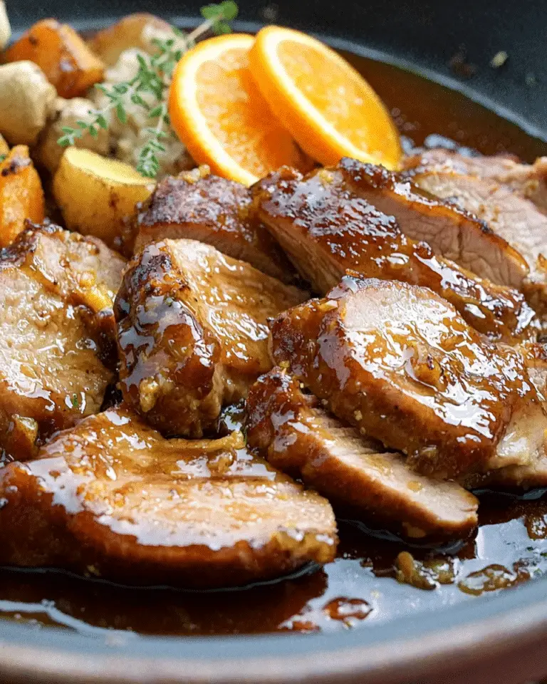Filet mignon de porc à l’orange et au gingembre