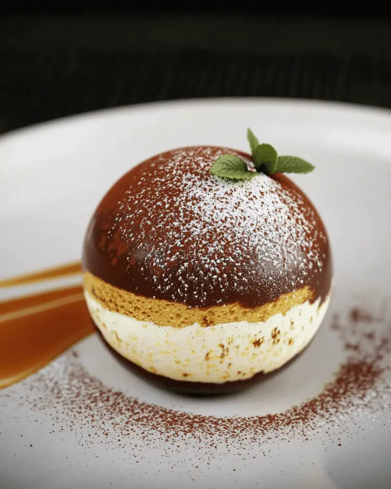 Dessert de Noël : le tiramisu revisité en sphère glacée
