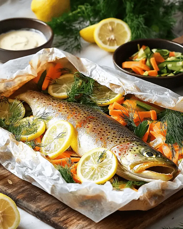 Truite en papillote au four