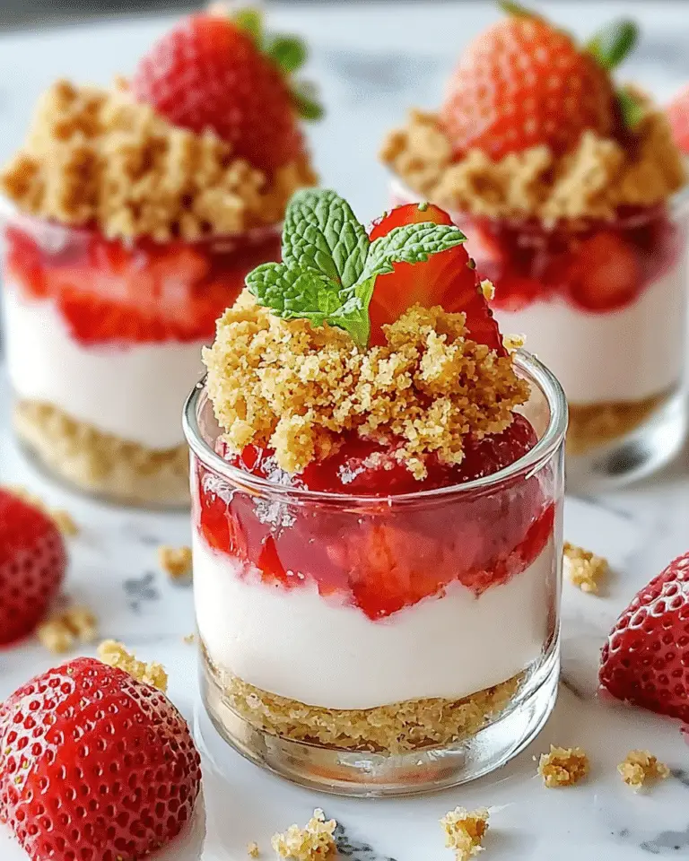No-Bake Mini Strawberry Crunch Cheesecake Mousse