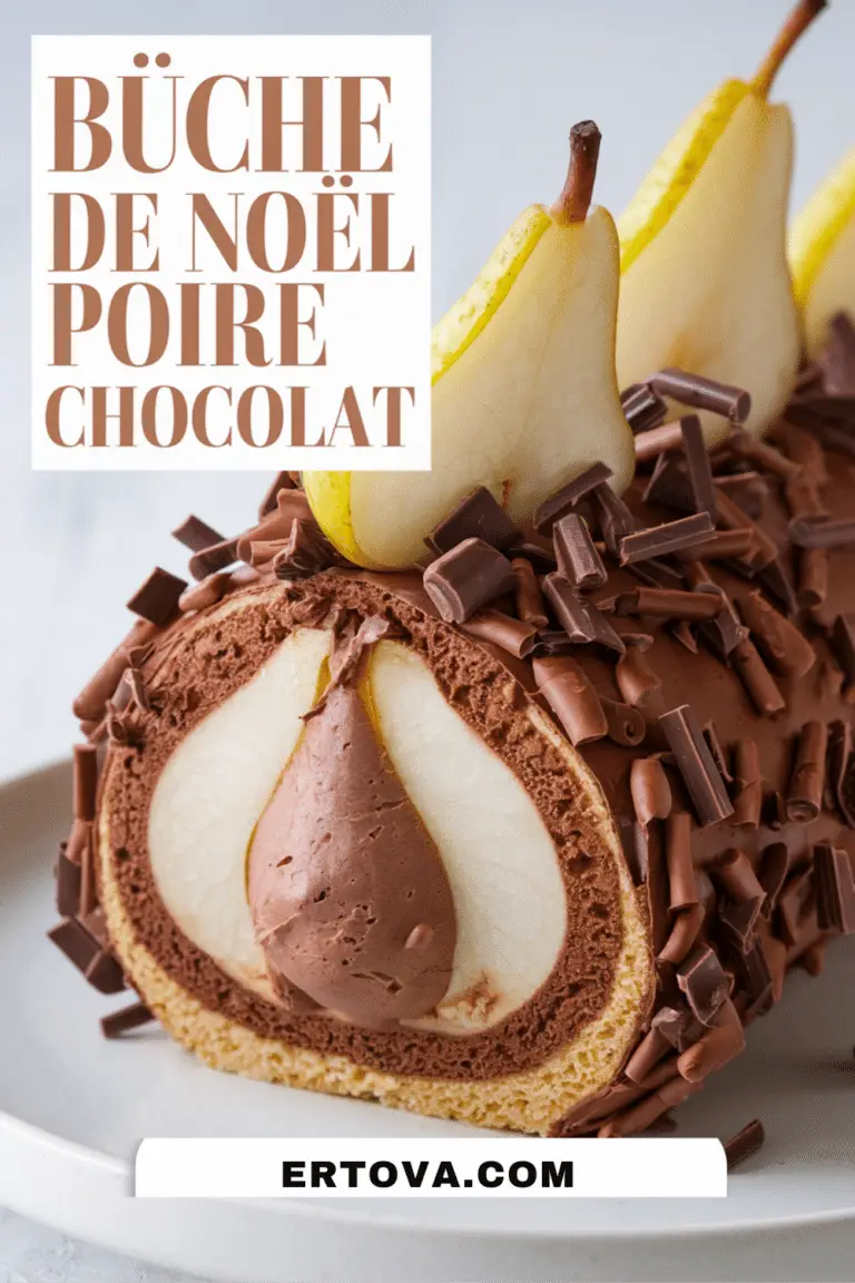 Bûche de Noël poire chocolat : ma recette gourmande