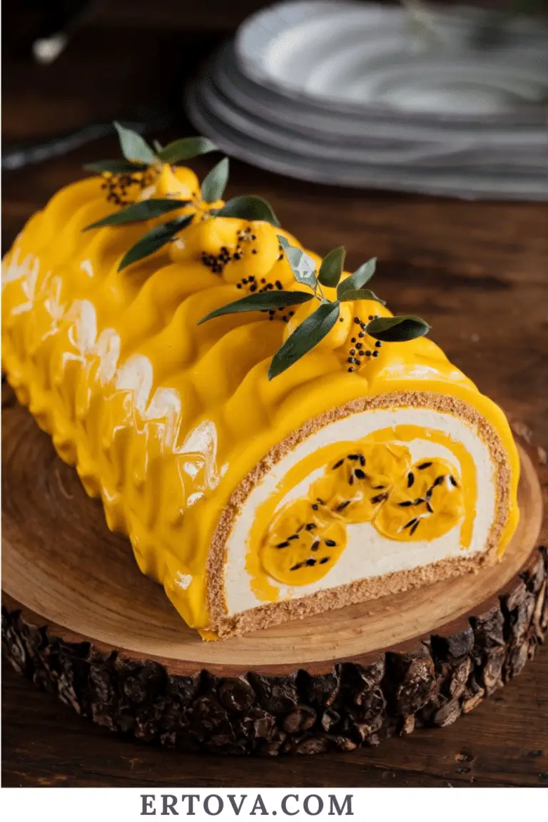 Bûche de Noël Mangue Passion Vanille