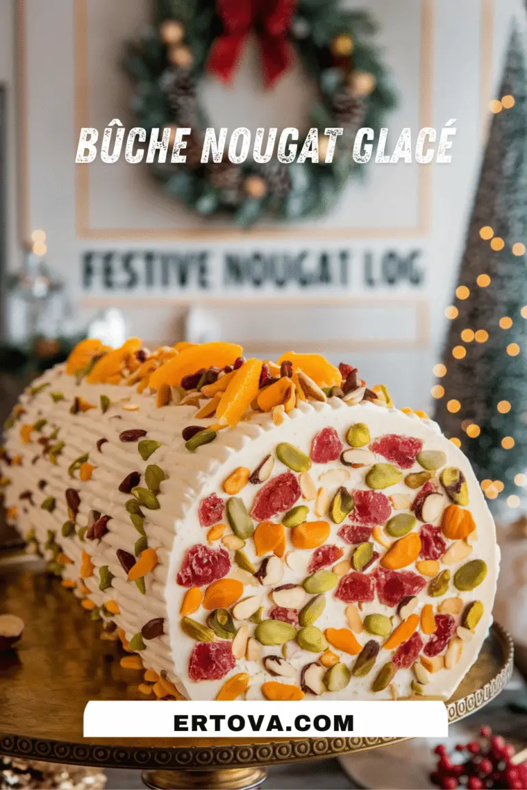 Bûche nougat glacé