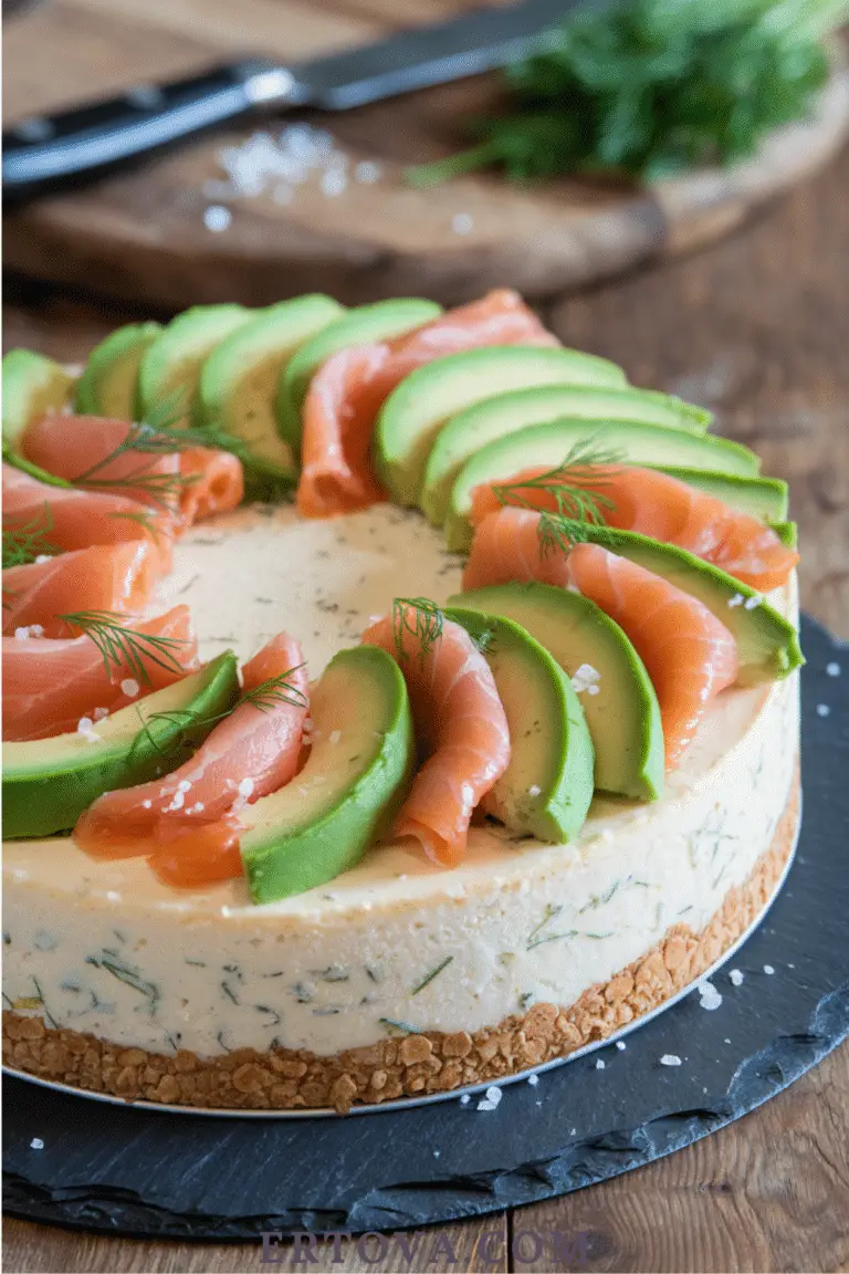 Cheesecake Salé à l’Avocat et au Saumon