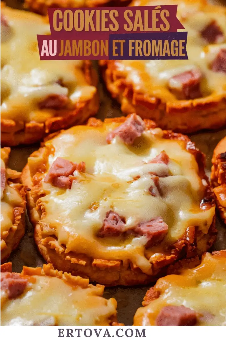 Recette Facile: Cookies Salés au Jambon et Fromage