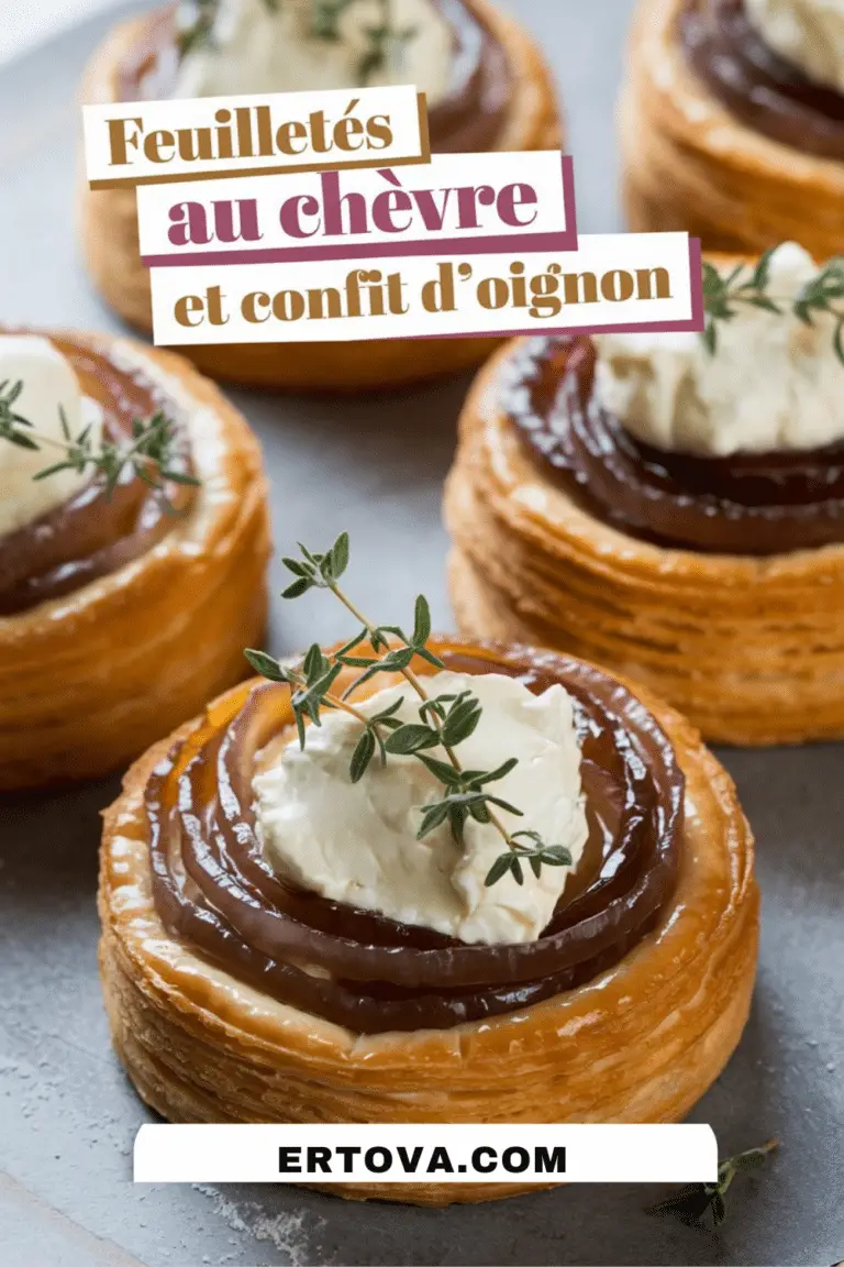 Feuilletés au Chèvre et Confit d’Oignon