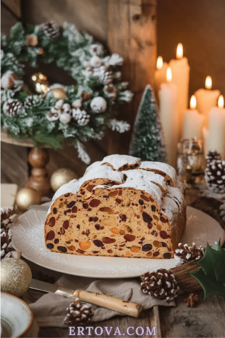 Le Gateau de Noel allemand Stollen traditionnel fait maison