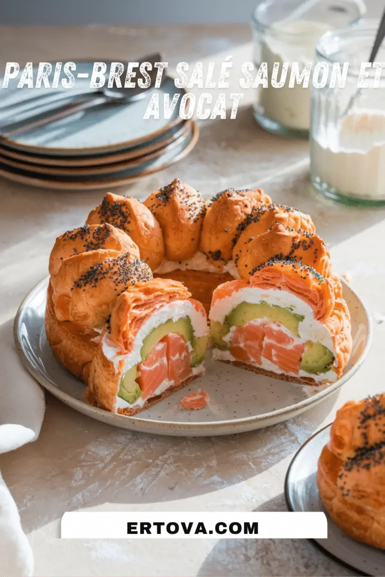 Paris-Brest salé saumon et avocat