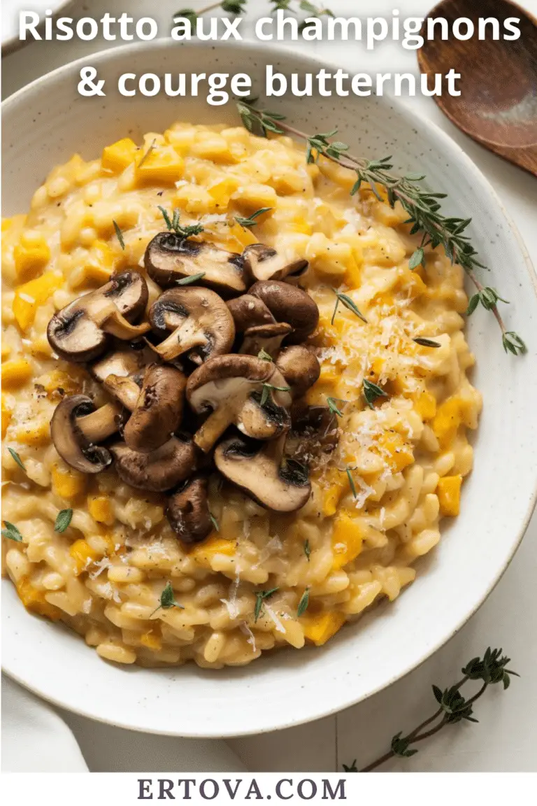 Risotto aux champignons & courge butternut