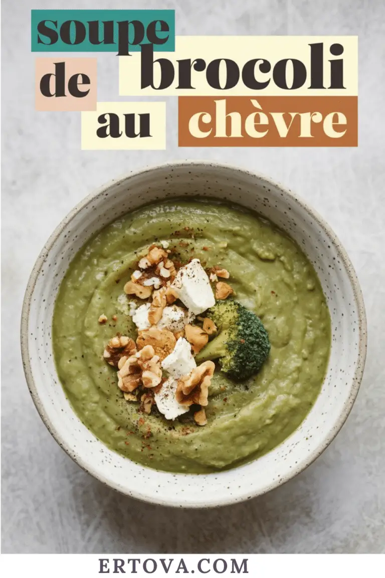 Soupe de brocoli au chèvre