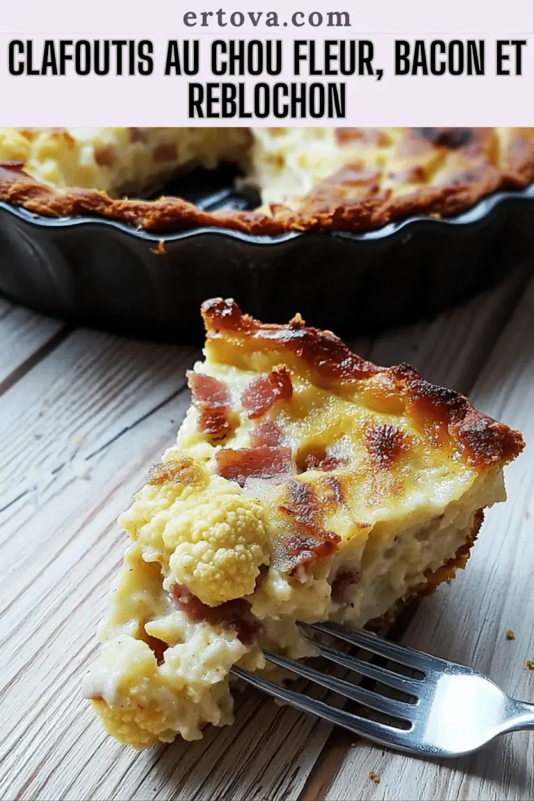 Clafoutis au Chou-Fleur, Bacon et Reblochon : Un Plat Rustique et Savoureux