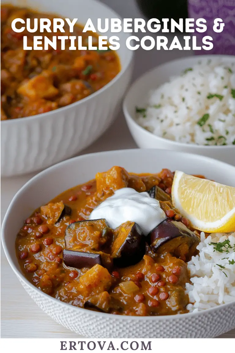 Curry d’Aubergines et Lentilles Corail : Un Voyage Gustatif en Inde