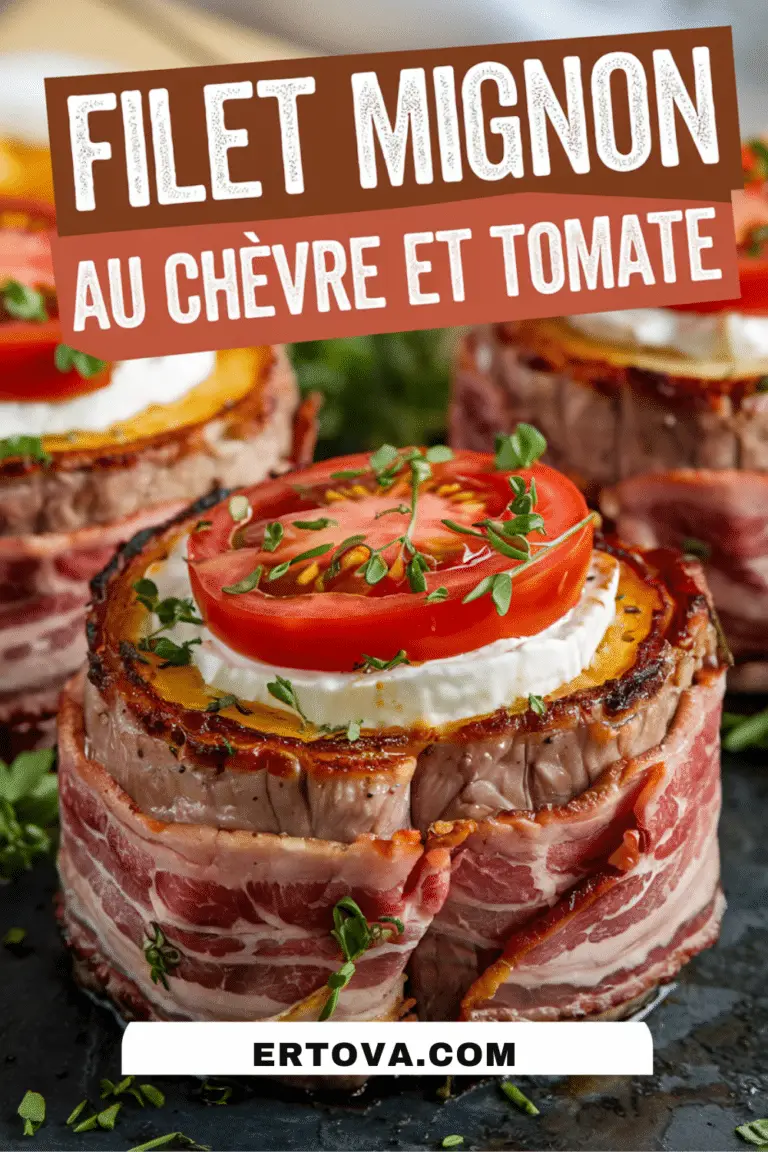 Recette Filet mignon au chèvre et tomate maison