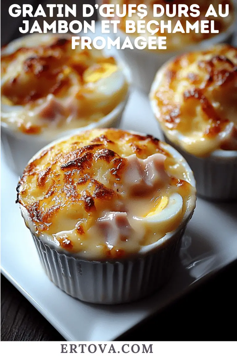 Gratin d’Œufs Durs au Jambon et Béchamel Fromagée : Un Classique Réconfortant