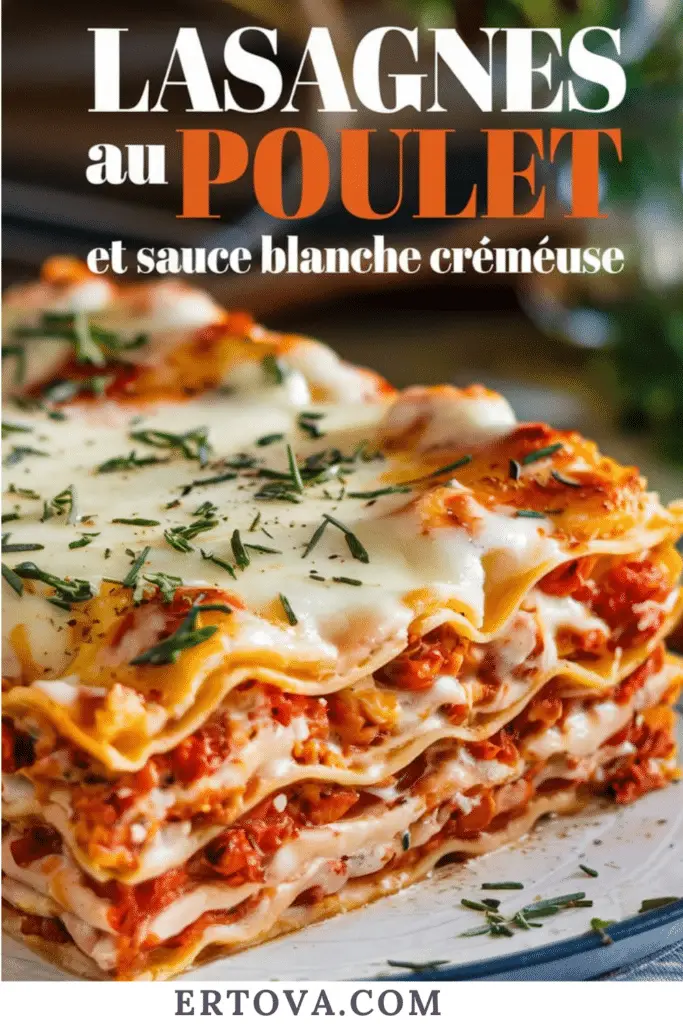 Lasagnes Fondantes au Poulet et Sauce Blanche Crémeuse