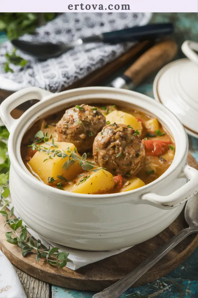 Ragoût de Pommes de Terre aux Boulettes de Viande Hachée : Un Plat Familial, Simple et Réconfortant