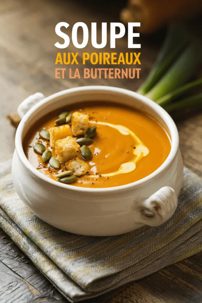 Soupe Butternut et Poireaux : Un Velouté Onctueux et Réconfortant
