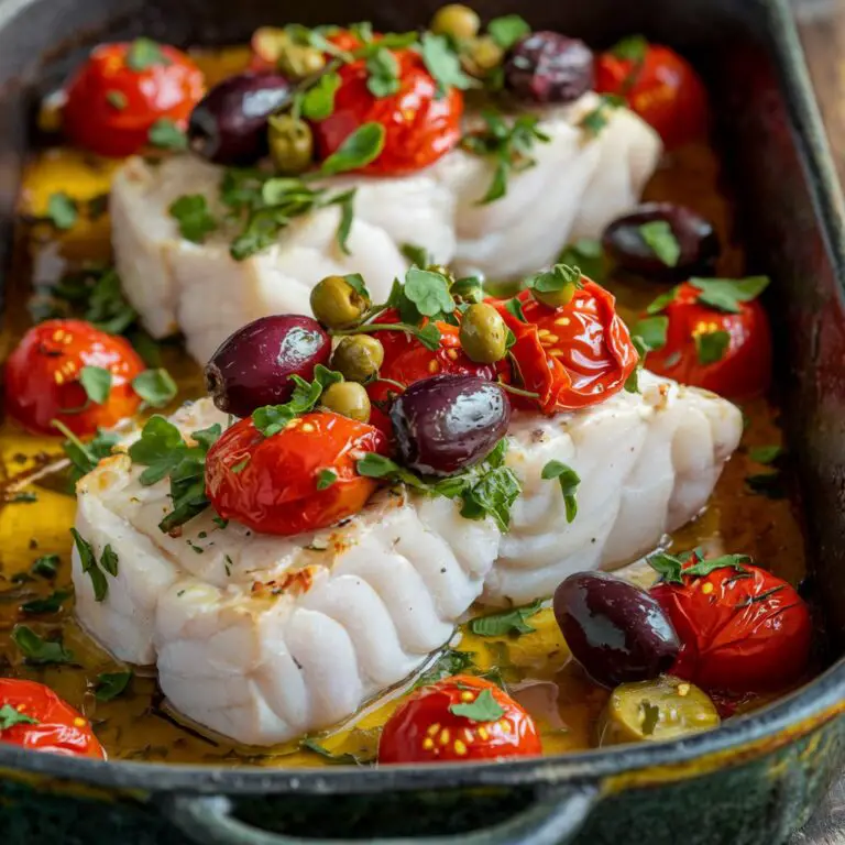 Cabillaud Provençal aux Tomates, Câpres et Olives : Une Recette Ensoleillée et Parfumée