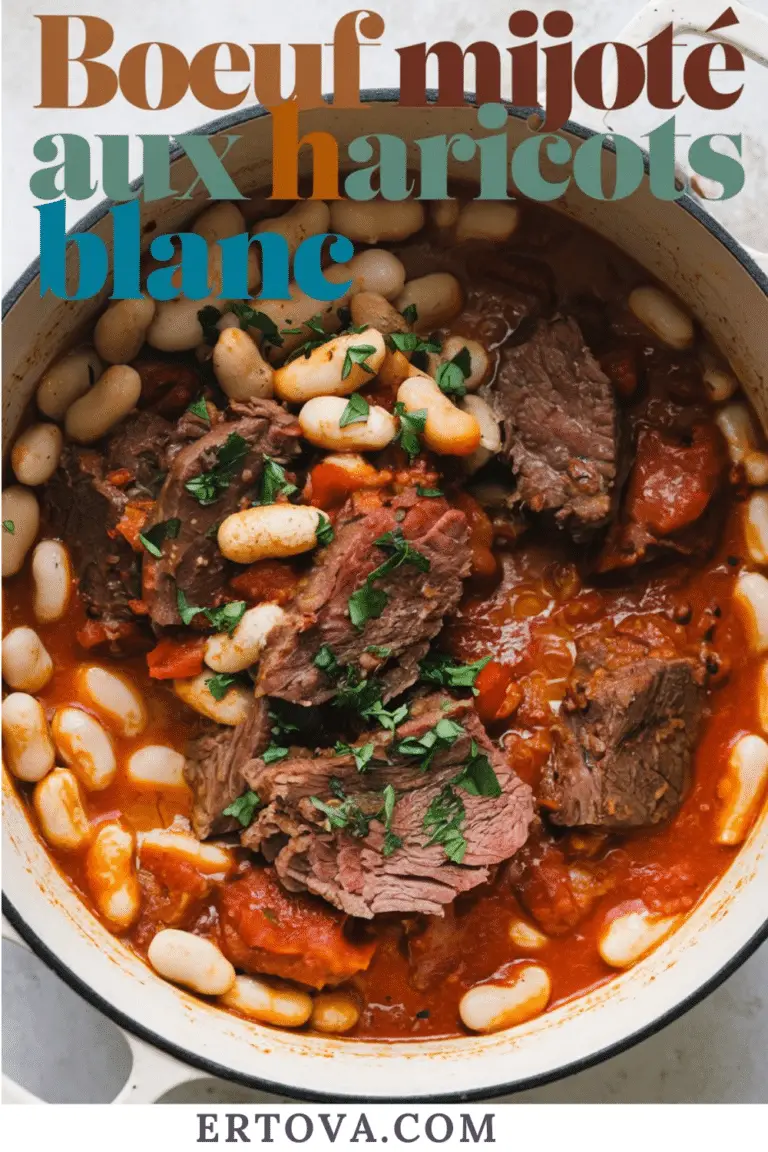 Savoureux bœuf mijoté aux haricots blancs et épices