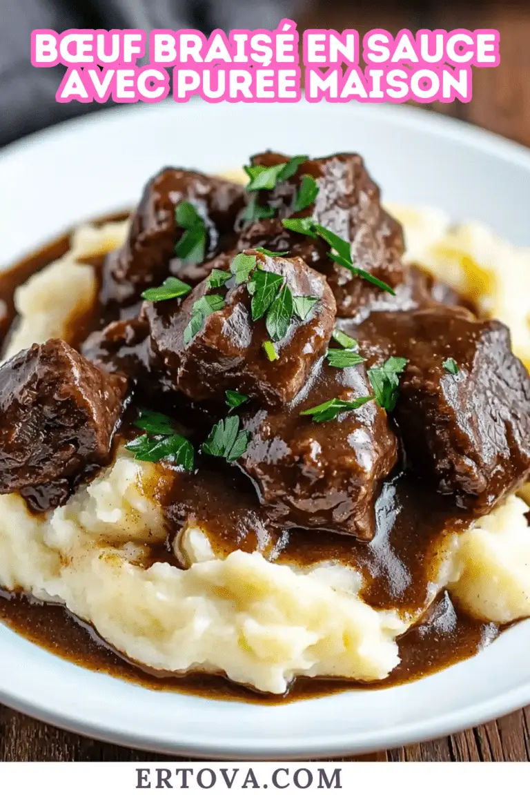 Bœuf Braisé en Sauce avec Purée Maison : Un Festin de Saveurs Traditionnelles