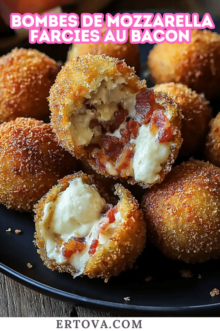 Bombes de Mozzarella Farcies au Bacon : Une Explosion de Saveurs Maison