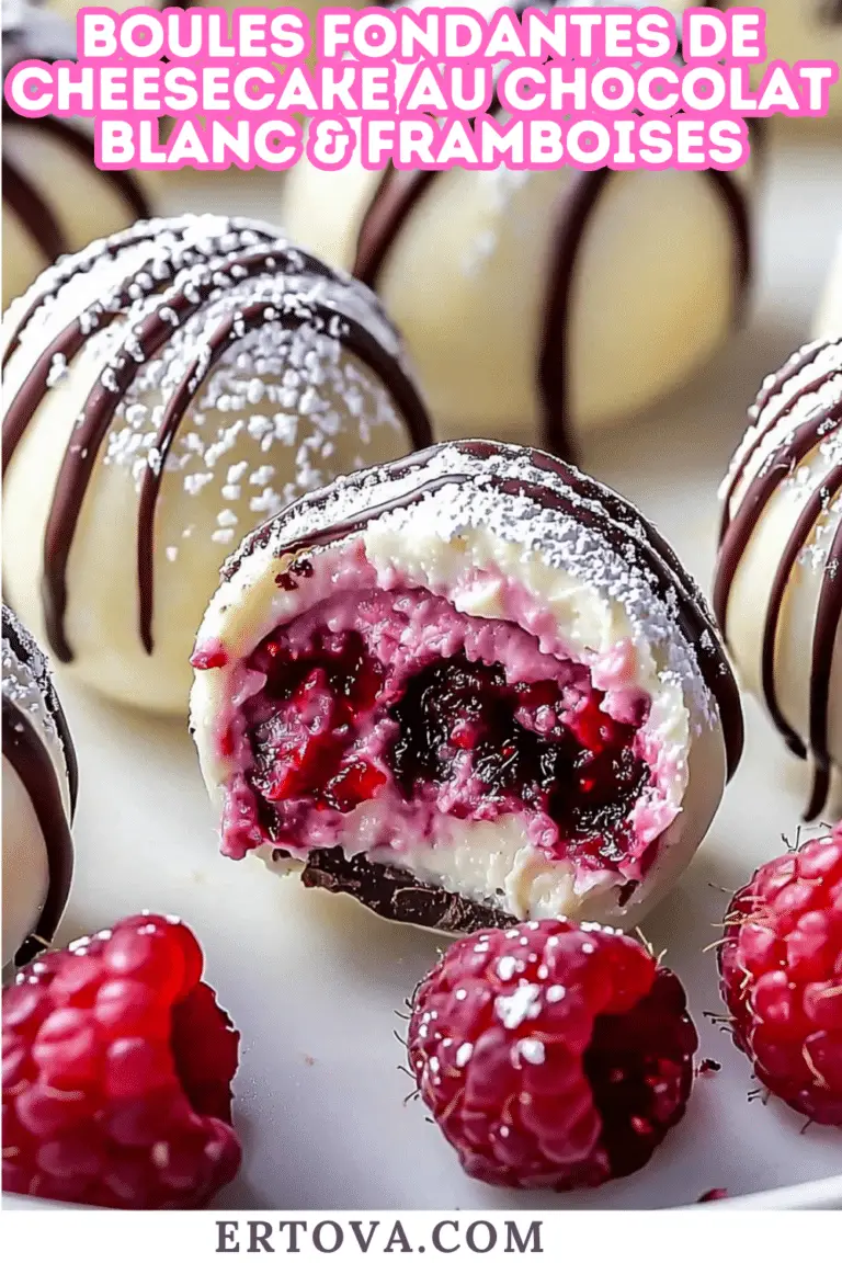 Boules Fondantes de Cheesecake au Chocolat Blanc & Framboises : Un Délice Raffiné et Fruité