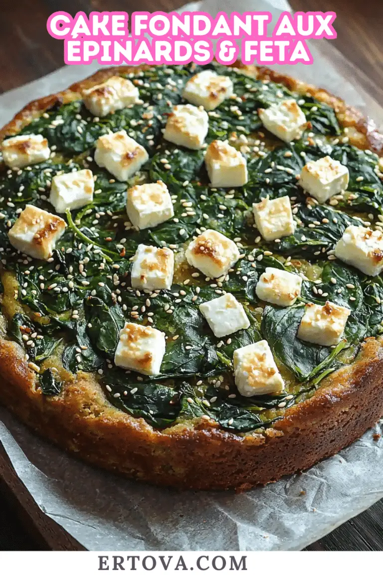 Cake Fondant aux Épinards & Feta : Le Parfait Compagnon de Vos Apéros, Brunchs et Pique-niques ! (Recette Facile)