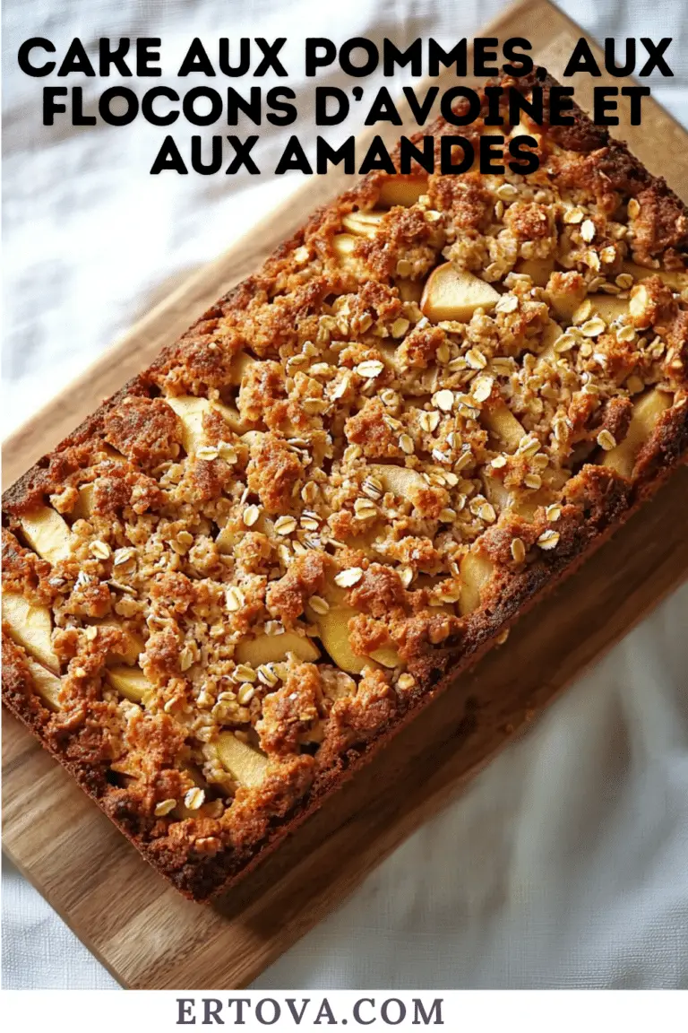 Cake aux Pommes, Flocons d’Avoine et Amandes : Un Goûter Sain et Gourmand