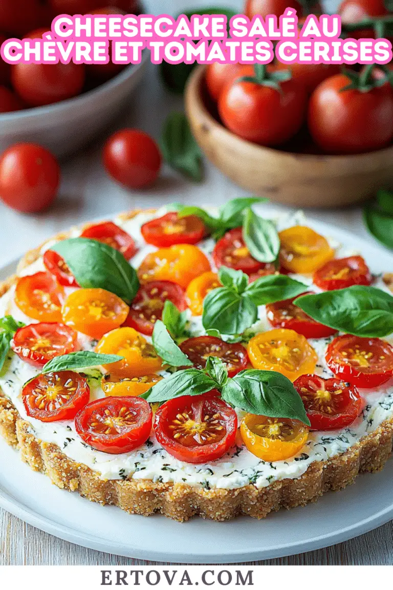 Cheesecake salé au chèvre et tomates cerises : Un délice frais et coloré