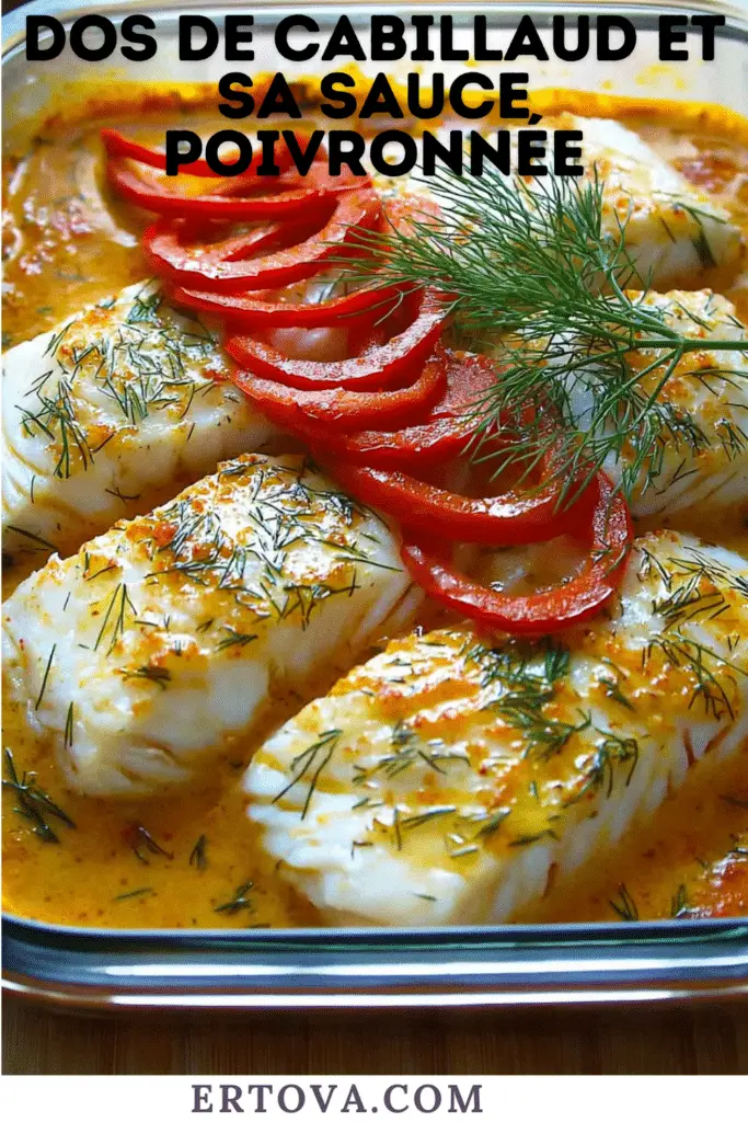 Dos de Cabillaud et sa Sauce Poivronnée : Un Plat Raffiné et Savoureux