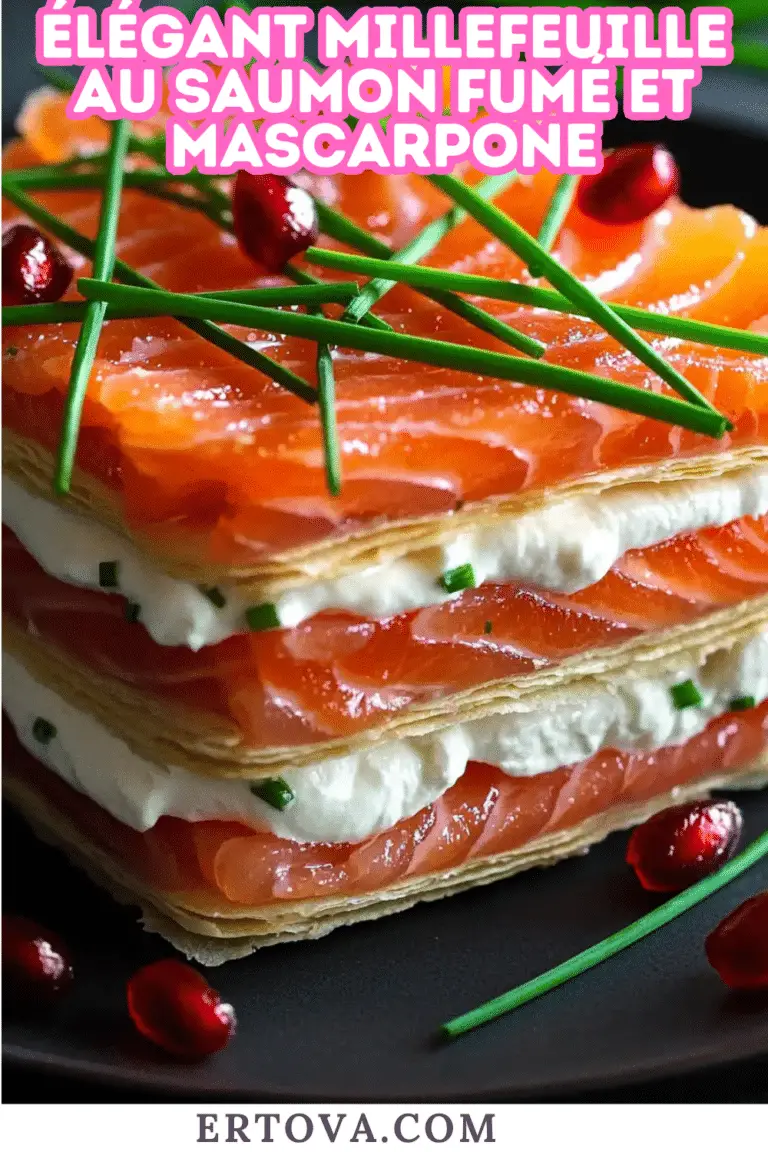 Élégant Millefeuille au Saumon Fumé et Mascarpone : Une Entrée Raffinée et Savoureuse