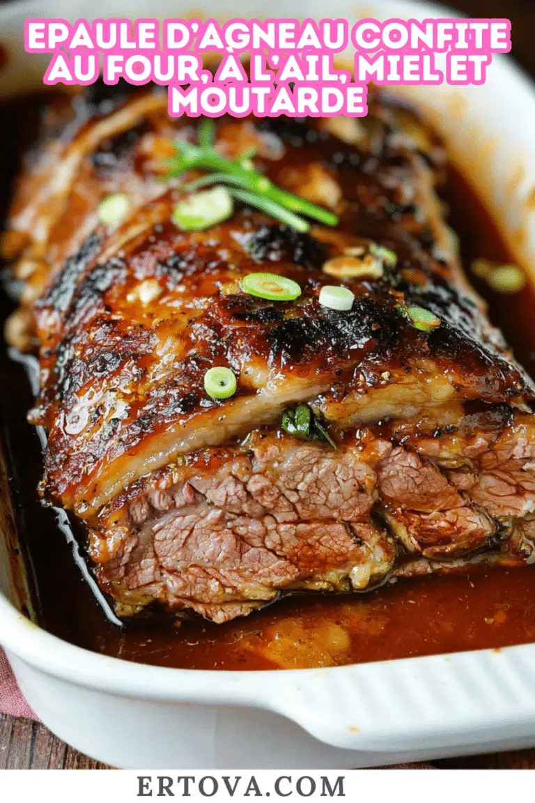 Épaule d’Agneau Confite au Four : Tendresse et Saveurs Méditerranéennes