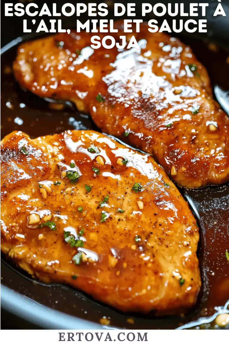 Escalopes de Poulet à l’Ail, Miel et Sauce Soja : Un Régal en 20 Minutes !