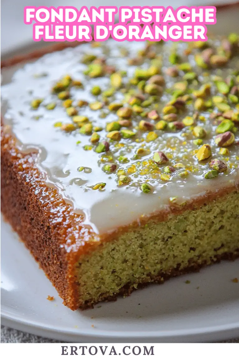 Fondant Pistache Fleur d’Oranger : Une Douceur Orientale