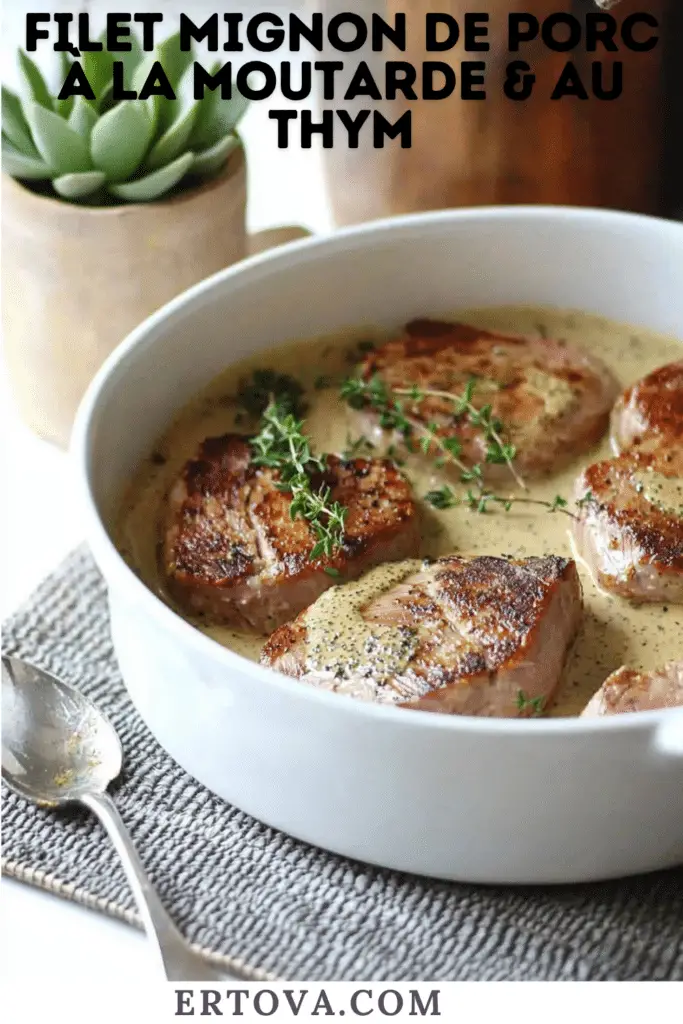 Filet Mignon de Porc à la Moutarde & au Thym : Simple, Rapide et Savoureux