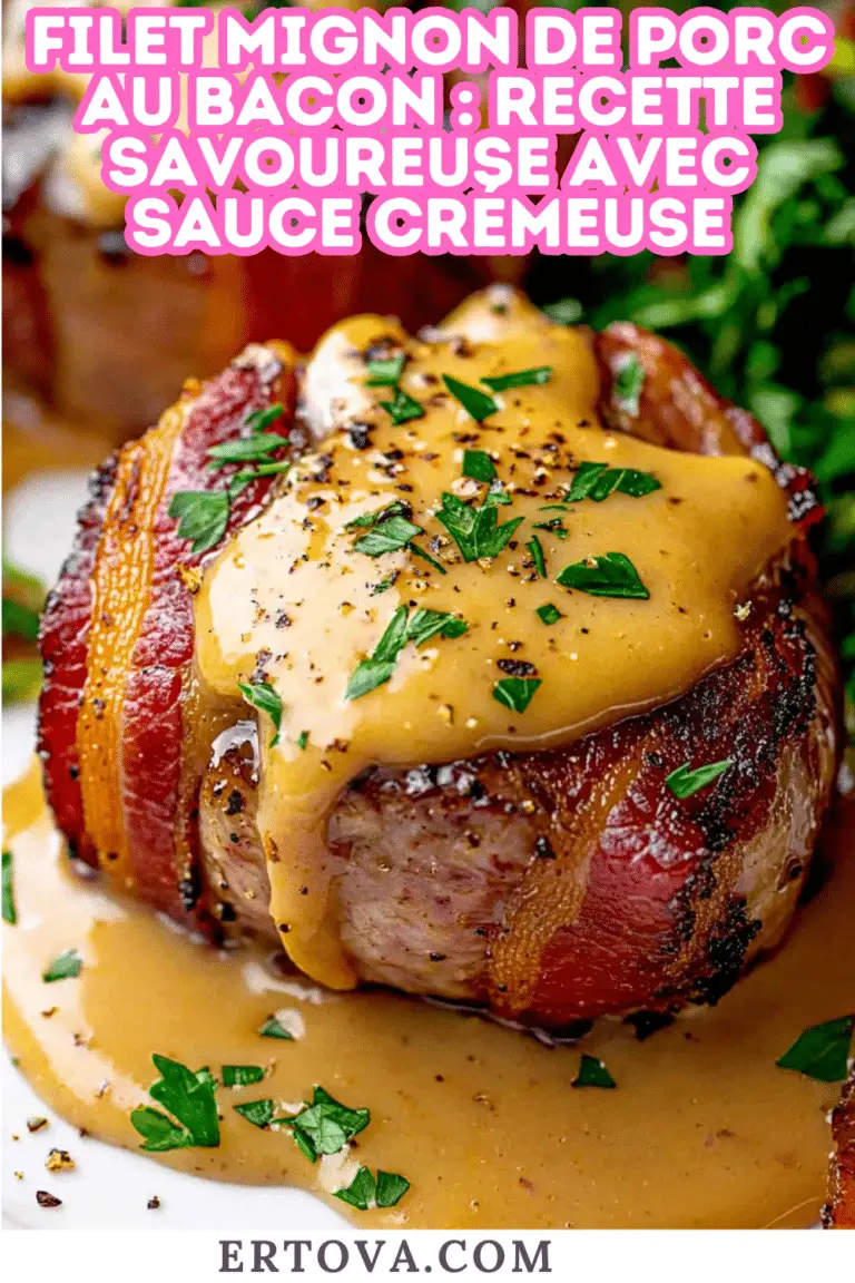 Filet Mignon de Porc au Bacon : Recette Savoureuse avec Sauce Crémeuse