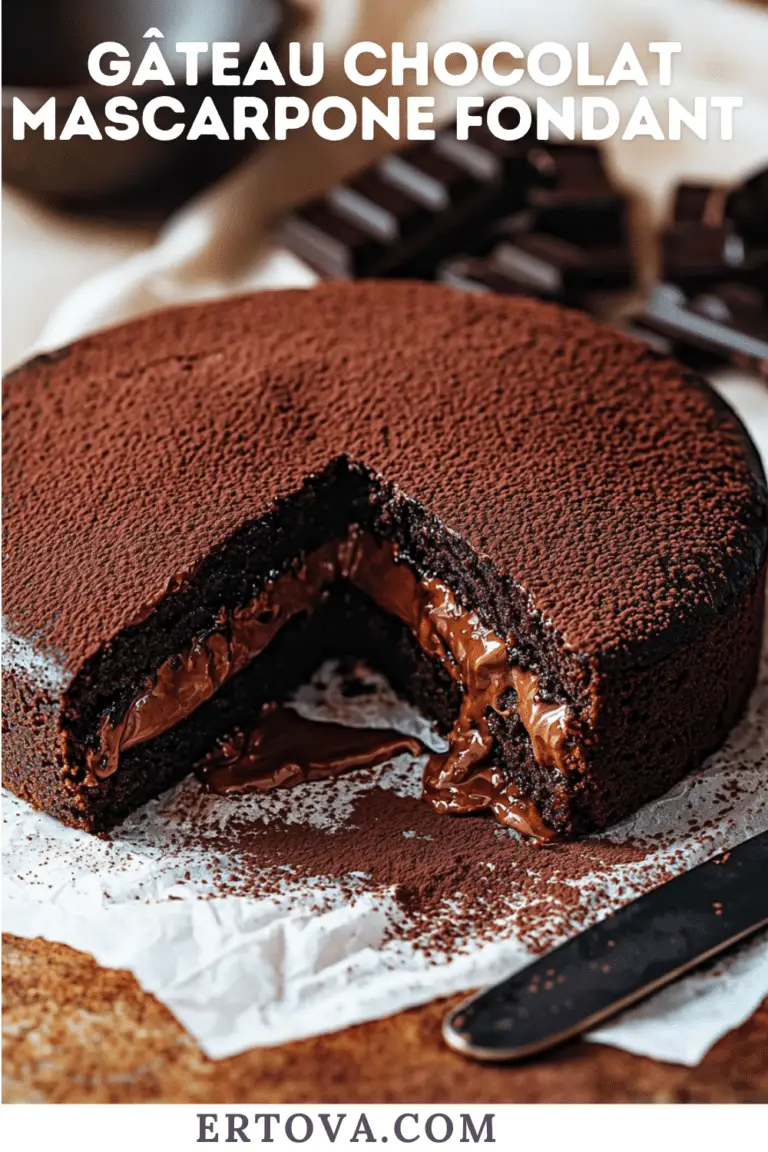 Gâteau Chocolat Mascarpone Fondant : Un Délice Intense et Onctueux